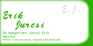 erik jurcsi business card